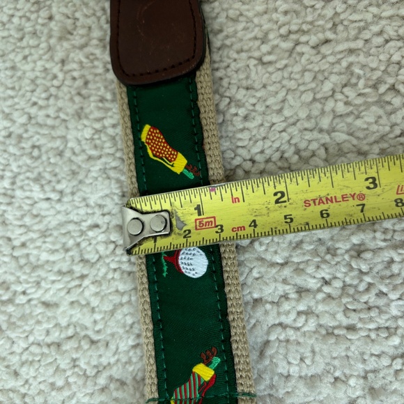 Vintage Alynn Adjustable Canvas Embroidered Golf themed Belt - Picture 10 of 11